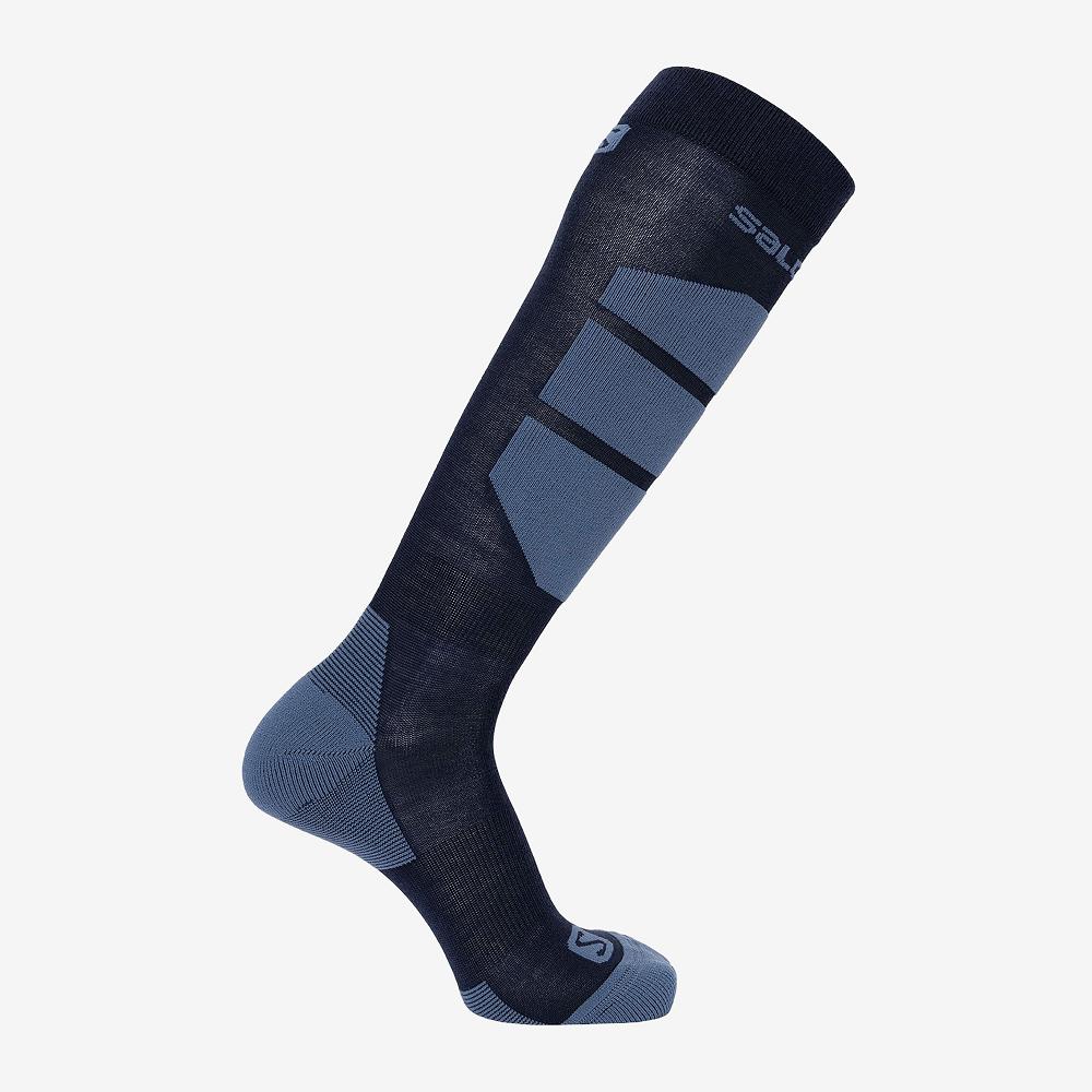 Salomon Singapore Mens Socks - COMFORT Navy | 50897-NWIH